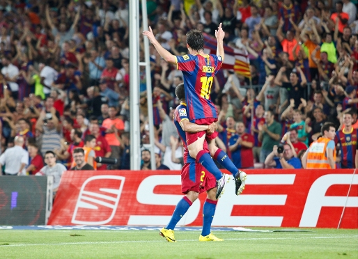 Messi y Bakero, mximos goleadores azulgranas en la Supercopa de Espaa