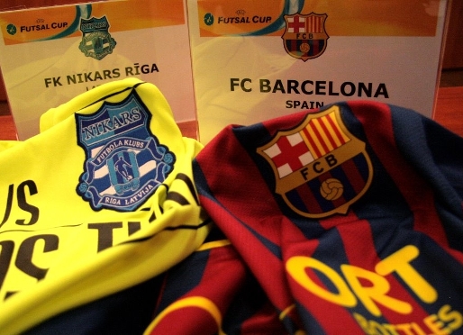 El Barça Alusport i el Nikars Riga tanquen la Ronda Principal. Fotos: UEFA.com
