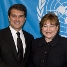 Joan Laporta con la directora de Unicef, Ann Veneman.
