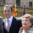 El presidente Sandro Rosell, acompaado por sus padres. Fotos: lex Caparrs / Miguel Ruiz (FCB)