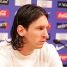 Despus del entrenamiento, Messi ha comparecido ante la prensa.
