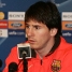 Leo Messi, el jugador del Bara que ha comparecido ante los medios.