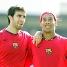 Oleguer i Ronaldinho han marxat del FC Barcelona aquest estiu del 2008.