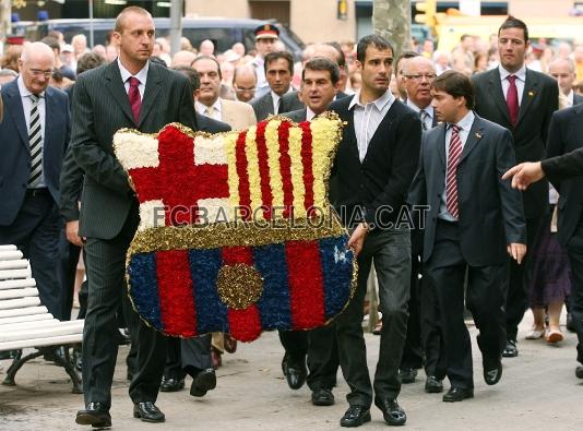 El Barça ha participat en l'acte commemoratiu de l'Onze de Setembre, Diada de Catalunya.