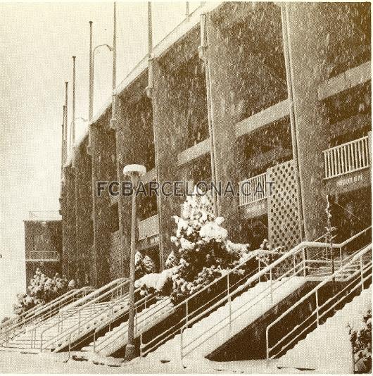 El 1962 el Camp Nou ya apareci nevado