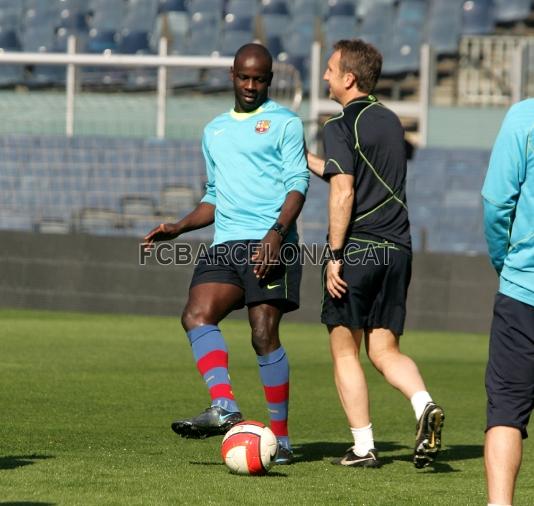 Thuram, during a lap at the start of the session.