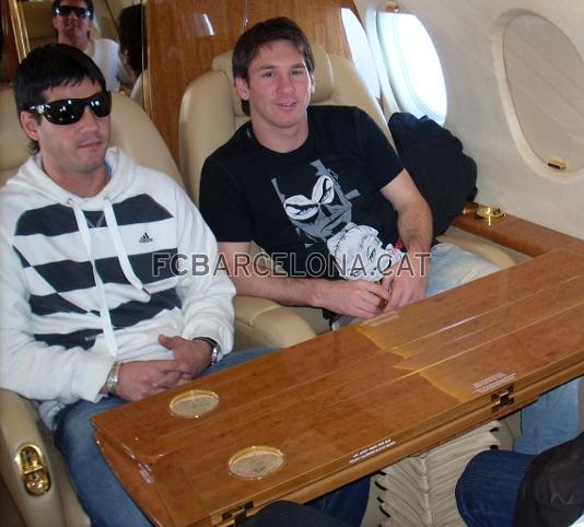 Messi, con su hermano.