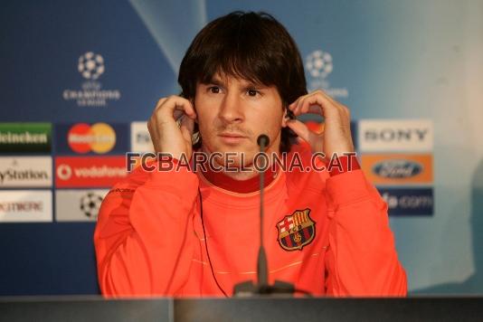 Leo Messi, en roda de premsa.