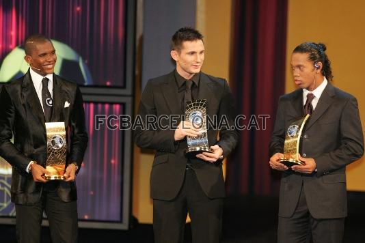 Amb Eto'o i Lampard, als premis FIFA World Player 2005.