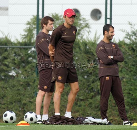 Luis Enrique, Guardiola y Vilanova han estado muy atentos.