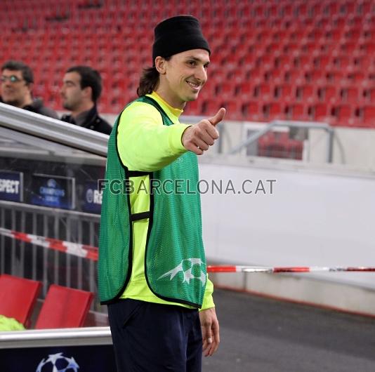 Ibrahimovic: OK para el partido del martes. Foto: Miguel Ruiz - FCB