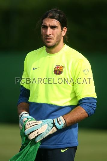 El porter Pinto, un dels sis blaugranes que no ha marxat amb la selecci. Fotos: Miguel Ruiz (FC Barcelona)