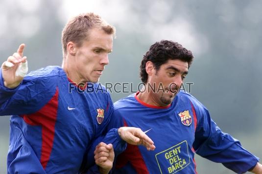 Els porters del Barça Robert Enke i Roberto Bonano. Foto: Miguel Ruiz (FCB)