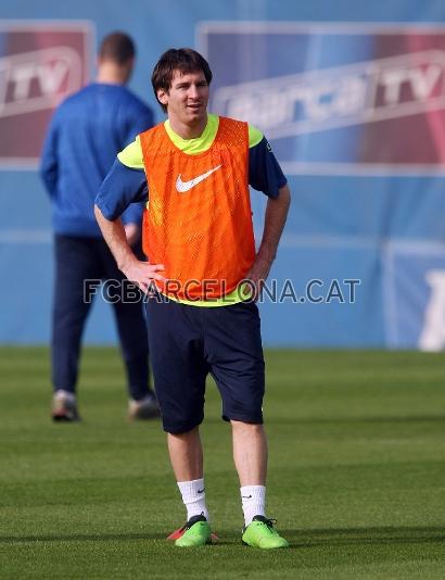 Messi ha sido el primer internacional que se ha incorporado a los entrenamientos del primer equipo. (Foto: Miguel Ruiz - FCB)