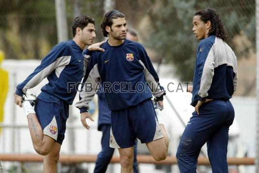 Con Quaresma y Ronaldinho (2003/04).