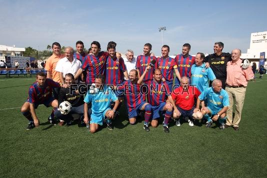 Els veterans del FC Barcelona, que no s'han volgut perdre la inauguraci. Foto: Miguel Ruiz (FCB)