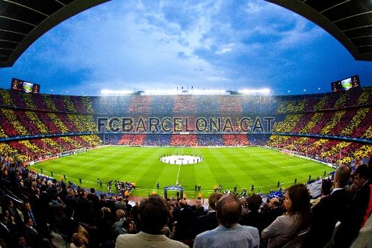 El Camp Nou, abans de la tornada de les semifinals de la Champions. Fotos: Miguel Ruiz / Àlex Caparrós (FCB).