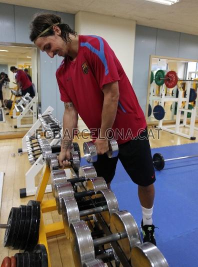 T Asado hipocresía Trabajo por la mañana en el gimnasio | FCBarcelona.cat