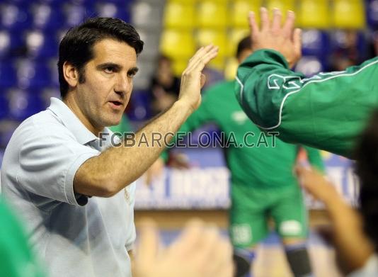 El ex azulgrana, Antonio Carlos Ortega, ahora entrenador del Antequera.