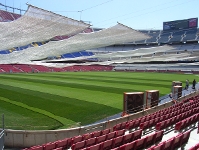 Camp Nou turf under protection