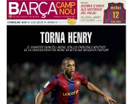 El regreso de Henry y Abidal, en Bara Camp Nou