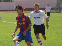 Jos Luis, en una acci del partit del Juvenil B contra el PSV.