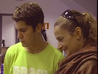 Iago Falqu, amb la seva mare Carmela.