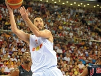Navarro en un partido de España. Foto: FIBA.