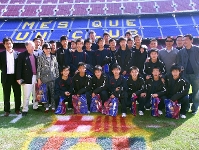 Young Chinese players at the Camp Nou