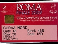 Picking up tickets for the Champions League Final