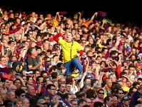 El Camp Nou dna la benvinguda als seus herois