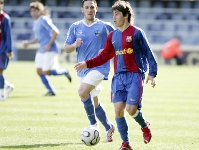 Imagen del partido entre el filial del Bara y el Lleida de la temporada 2006/07.