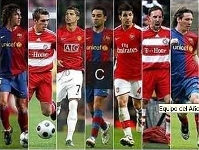 Messi, Xavi and Puyol in the uefa.com team of the year