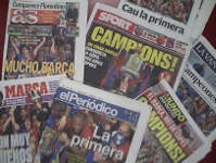 La prensa, a los pies del Barça