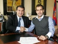 Guardiola y Vilanova firman el contrato