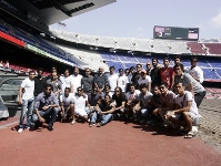 Indian national side at Camp Nou