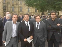 Los cuatro representantes de la delegacin del FC Barcelona.