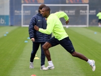 Ibrahimovic and Abidal train without problems