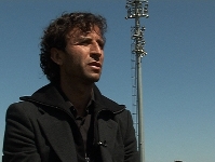 Luis Milla durant l'entrevista a la Ciudad del Futbol de Las Rozas.