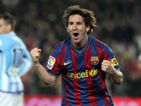 Messi celebrant el gol que donava la victria contra el Mlaga. Fotos: Miguel Ruiz - FCB.
