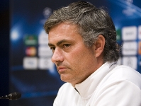 Mourinho, en rueda de prensa. Fotos: Archivo FCB