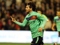 Messi celebra el 0 a 2 en el Jos Rico Prez de Alicante. Foto: Miguel Ruiz - FCB