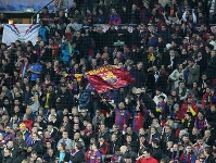 Aficionados del Barça en las gradas del Parken Stadium. Fotos: Miguel Ruiz - FCB.