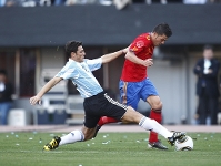 Villa no va tenir sort de cara a porta contra l'Argentina