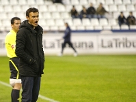 Luis Enrique durante el partido contra el Albacete. Fotos: ampress.