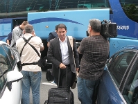 Pascual en el moment d'arribar a l'hotel (Foto: ACB PHOTO)