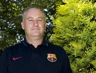 Marc Carmona, técnico del FC Barcelona de fútbol sala. Foto: Àlex Caparrós-FCB
