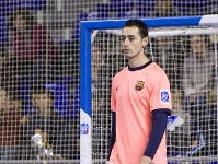 Sedano, defensant la porteria del FC Barcelona. Foto: Arxiu-FCB