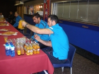 Romero i Oneto, esmorzant a la Pista de Gel-Foto:FCB