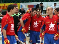 Los jugadores de Espaa celebran la victria. Fotos: FEP.es